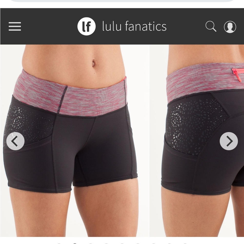 Lululemon 3” Shorty Short w Side Pockets Sz 10 Wee Are From Space Deep Coal